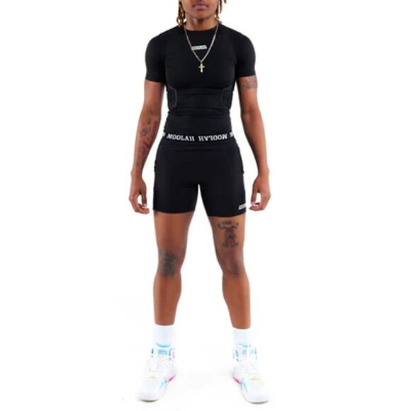 Moolah Women's Blacktop Basketball Padded Compression Top Size S - Picture 3 of 9